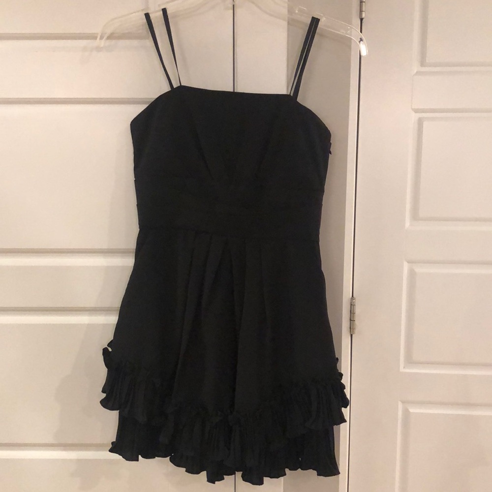 Strapless Bcbgeneration Ruffle Backside Black Coc… - image 1